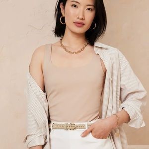 Banana Republic Scoop Neck Thong Bodysuit